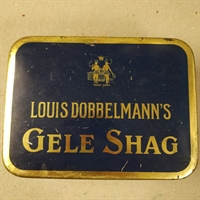 gammel tobaksæske gele shag Louis Dobbelmann København